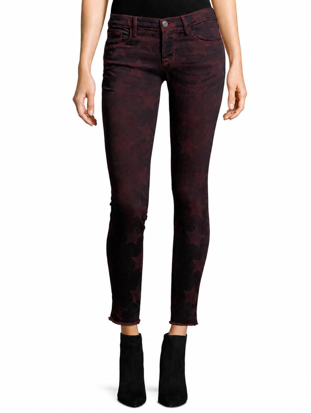 NWT Etienne Marcel Red Star Print Skinny Jeans Size 26